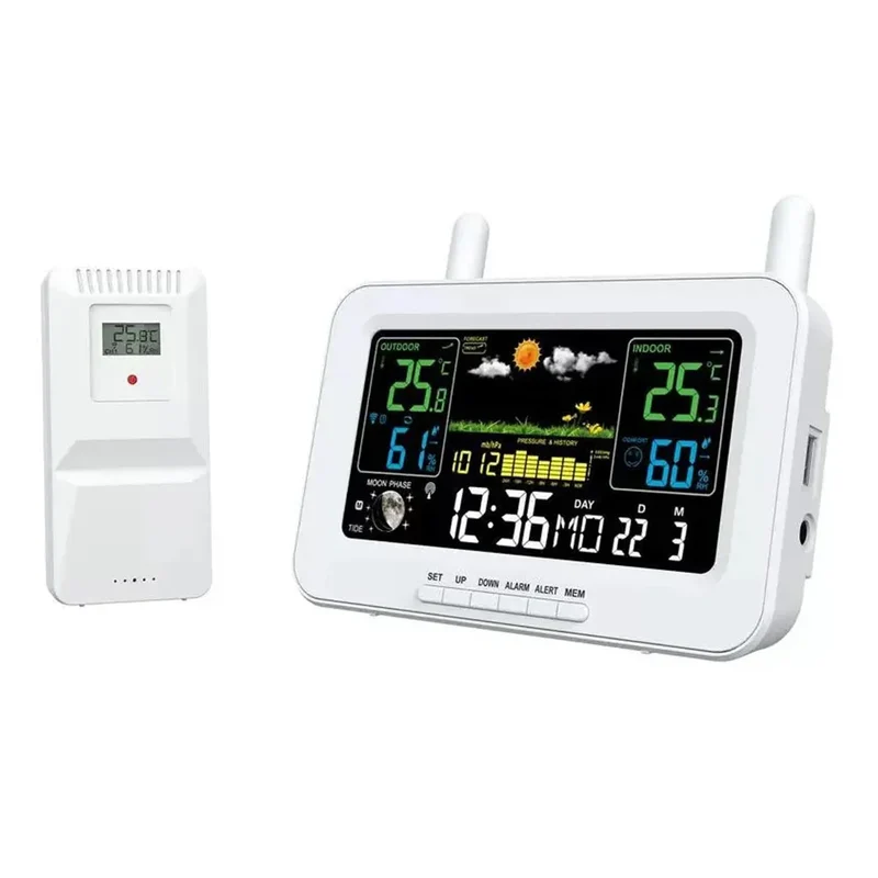 Väderstation Digital med Klockradio