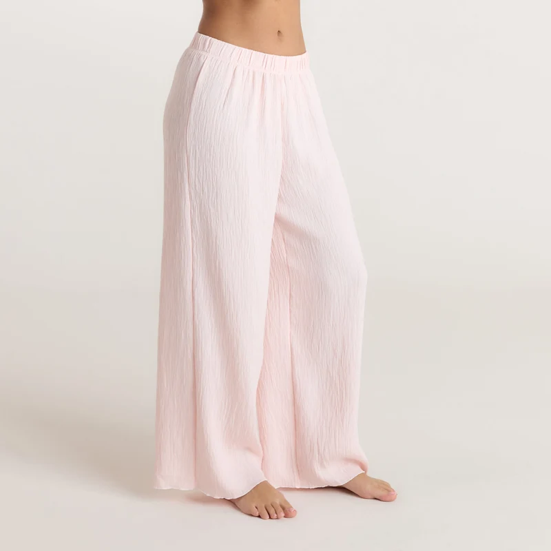 Crinkle Pyjamabyxor - Rosa