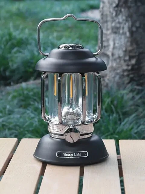 Utomhuscampinglykta Bärbar USB-uppladdningsbar lampa