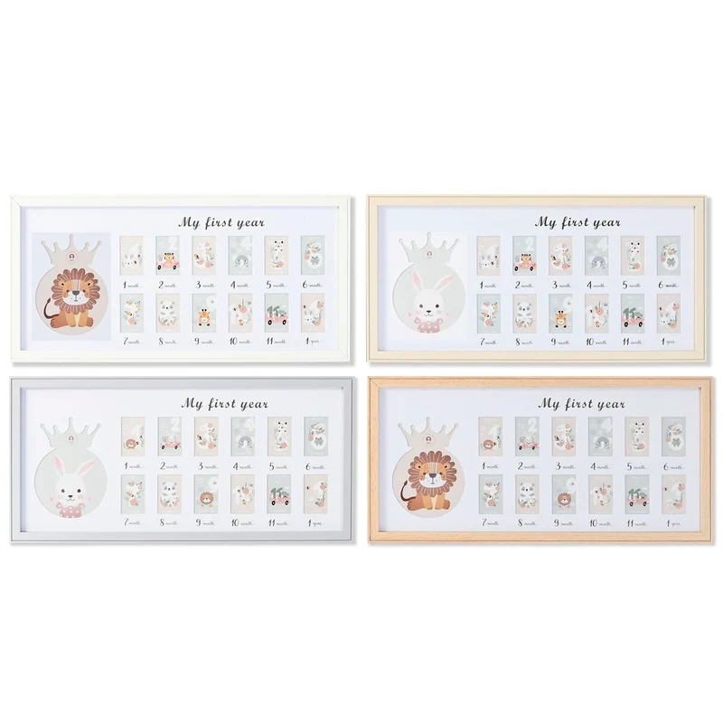 Photo frame Home ESPRIT Crystal MDF Wood 56,5 x 2 x 27,5 cm (4 Units)