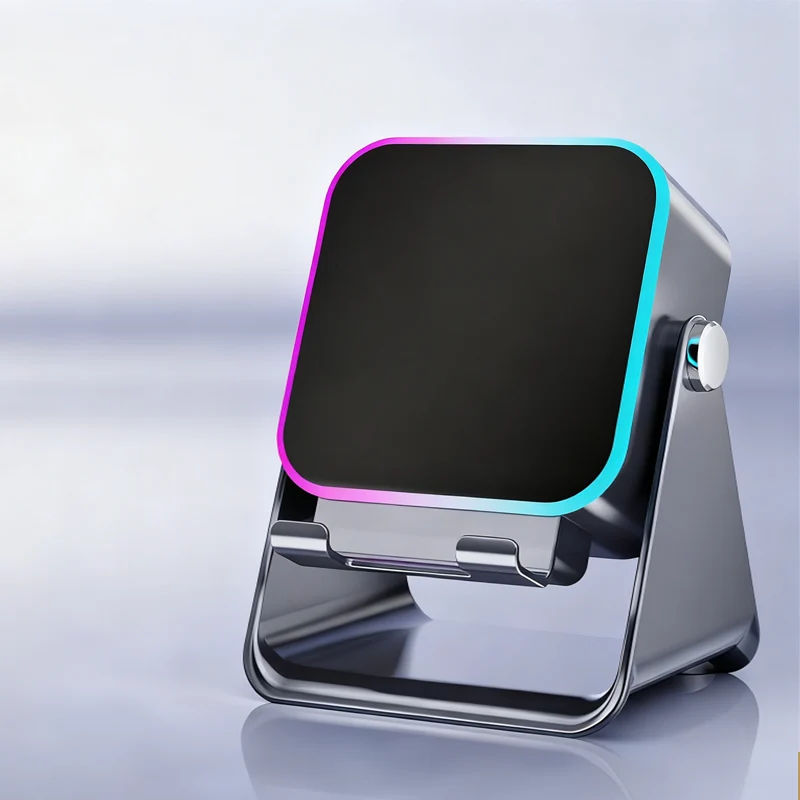 Bluetooth Højttaler | 5-i-1 med Telefonholder, Induktiv Lyd, Bluetooth 5.3, Ambient Lys og 2000-mAh Batteri