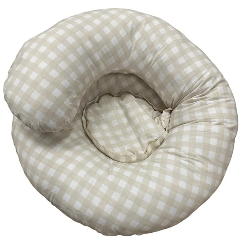 Baby Studio Ultimate Body Pillow Gingham Beige