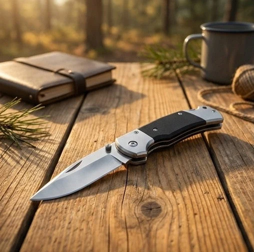 Folding kniv med fjederåbning | 3,75" S30V-klinge & G10-håndtag | Korrosionsbeständig, solid lås, til udendørs/hverdag