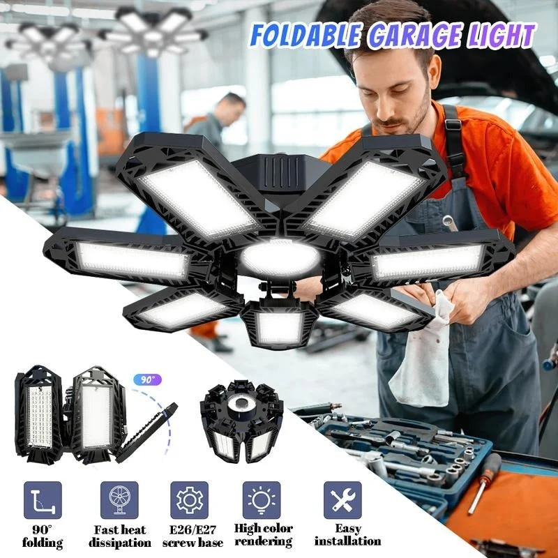 LED Loftlampe med justerbare paneler | 6500K dagslys & E27 fatning