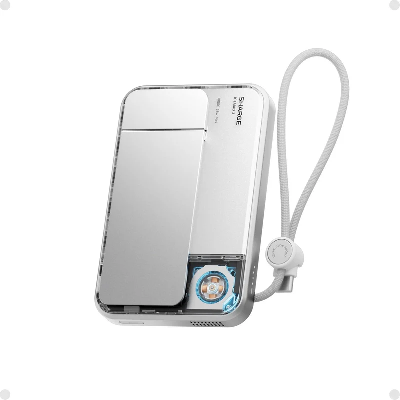 Magnetisk Powerbank 10.000 mAh | 25W Trådløs og 35W USB-C Hurtigoplader med aktiv køling