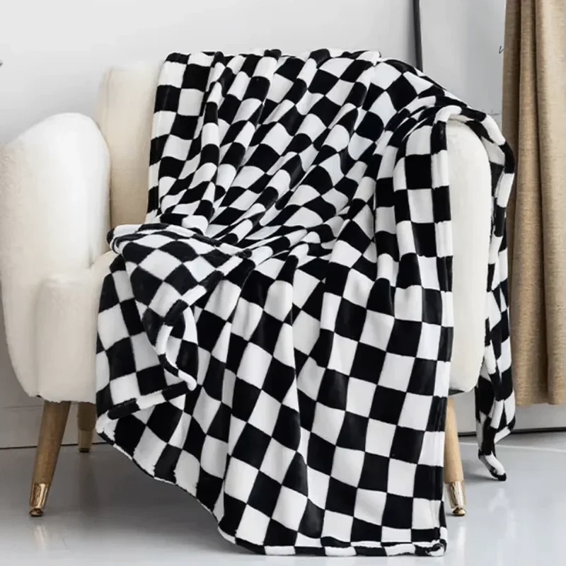 Blød åndbar flanel-fleece tæppe med anti-pilling, 70 × 100 cm
