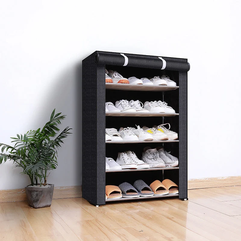 Shoe Organizer i Stål med Dække – Flermoduls Skoskab til Entré og Soveværelse