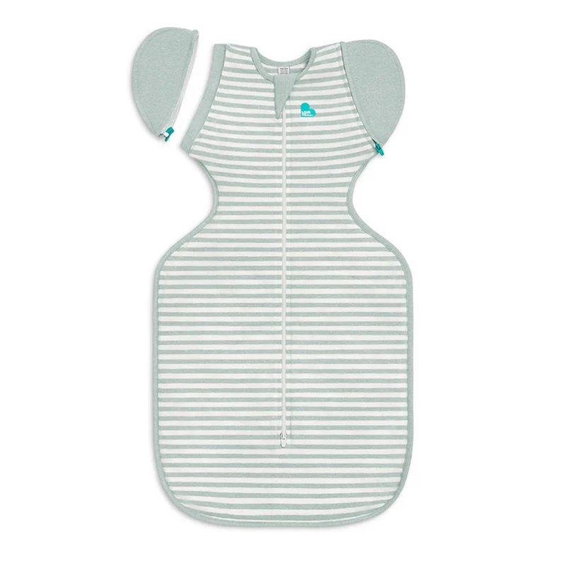 Love To Dream Swaddle Up Transition Bag 0.2T Stretch Cotton Stripe Olive