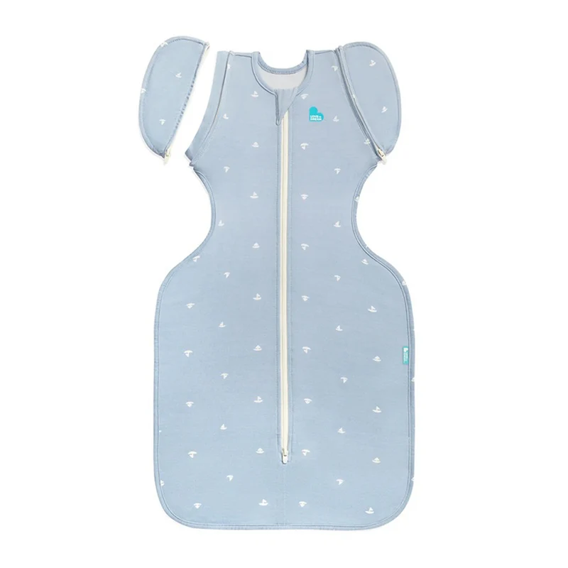 Love To Dream Swaddle Up Transition Bag 1.0T Viscose From Bamboo Boats Mist Blue