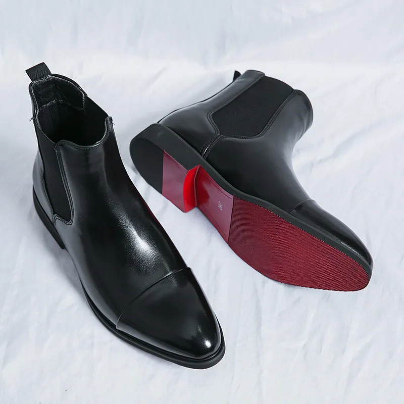 Herrens Chelsea Stiefel aus feinem Leder