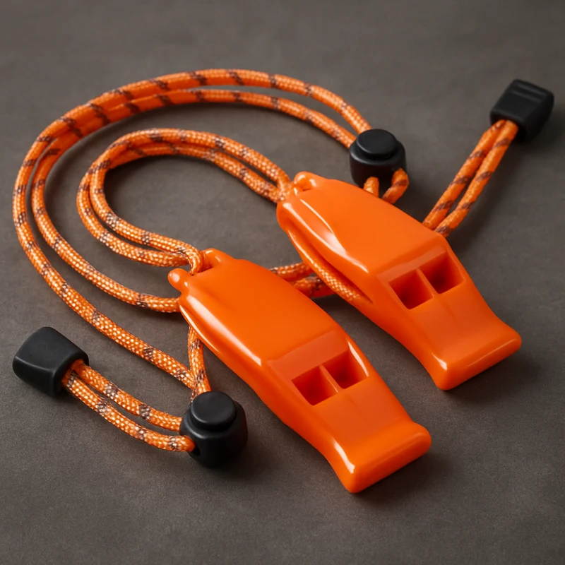 Sikkerhedspibe til jagt, plastmateriale, overlevelse lanyard, camping