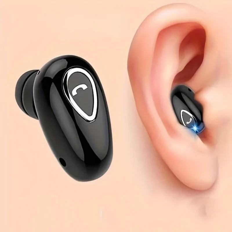 Trådløse Bluetooth Øretelefoner, Mini, Usynlige, Enkelt In-Ear