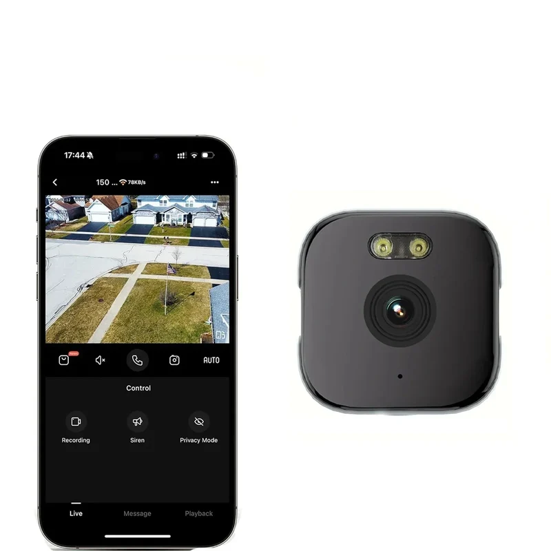 Sikkerhedskamera til vinduer 3MP 2K, Dual-Band Wi-Fi, farve natvision, 2 stk.