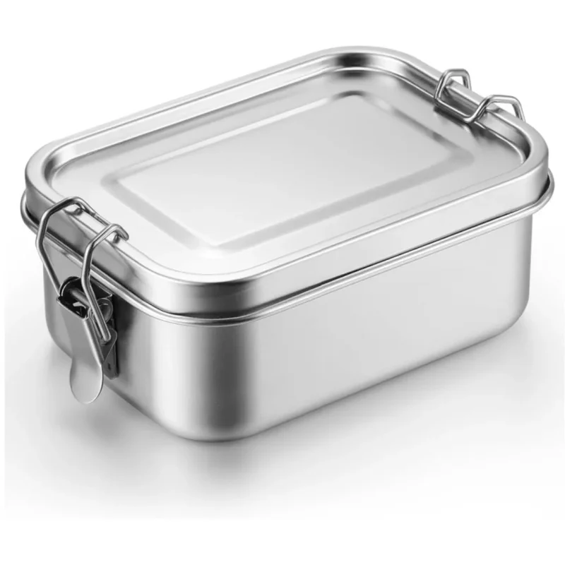 Bento Madkasse i Rustfrit Stål 800 ml – Tætning og Opvaskemaskine-Sikker