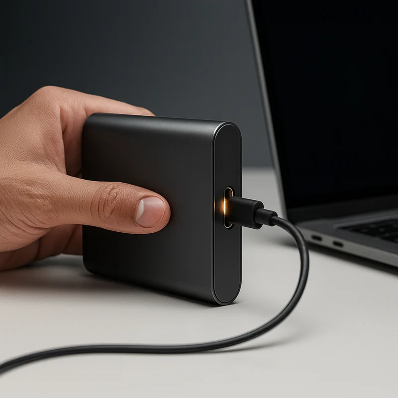Bærbar ekstern SSD, USB-C, Højhastighed Solid State Drive