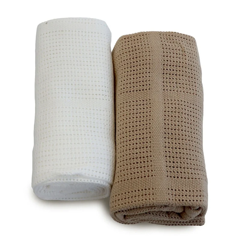 Bubba Blue Organic Chestnut 2pk Cellular Blankets