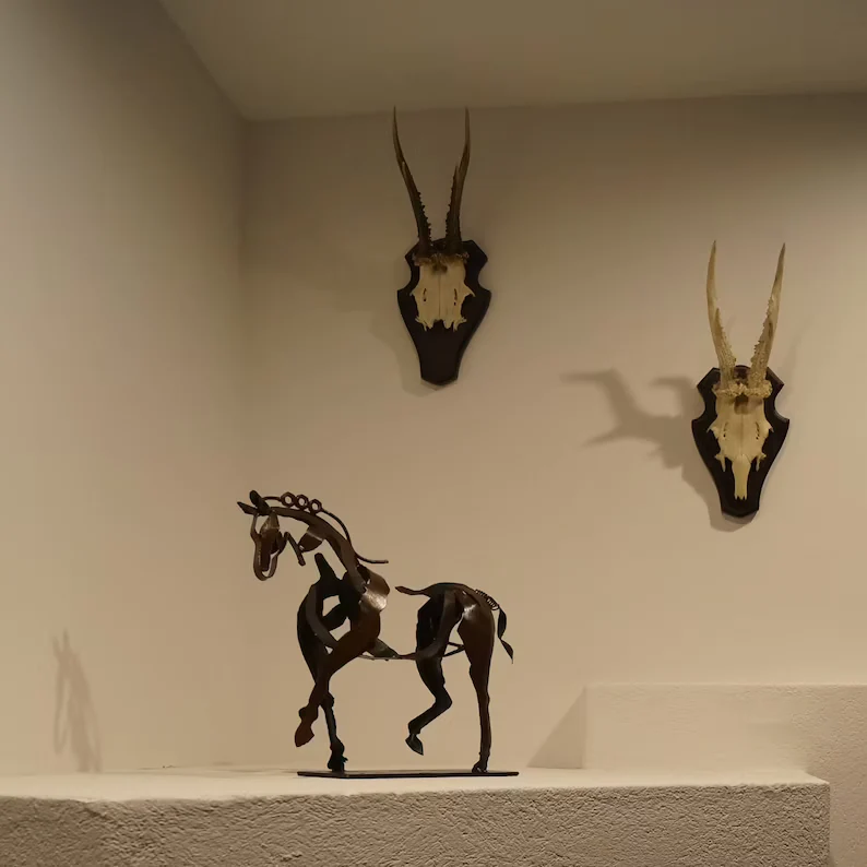 Håndlavet Jern Hest Figur
