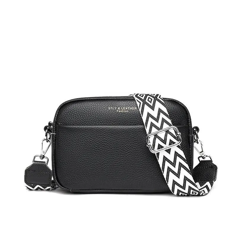 Elegant skuldertaske i vegansk læder - kompakt og stilfuld