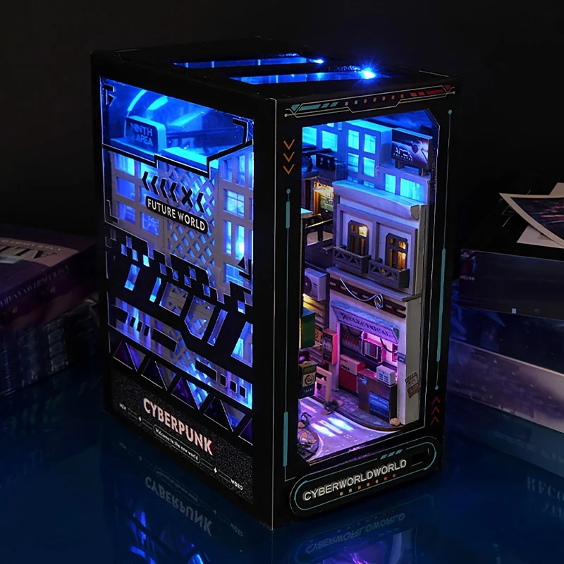 DIY Cyberpunk Kabine Sæt – 3D Model til Hjemmedekoration med Belysning
