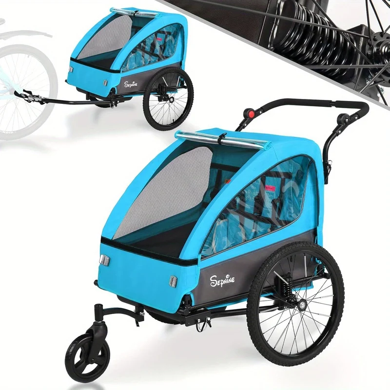 Fleksibel 2-i-1 Cykeltelt – Sammenklappelig og Behagelig til To Personer