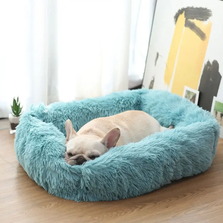 Læg til rette: Lang pels seng til hunde og katte - Vaskbar hundesofa