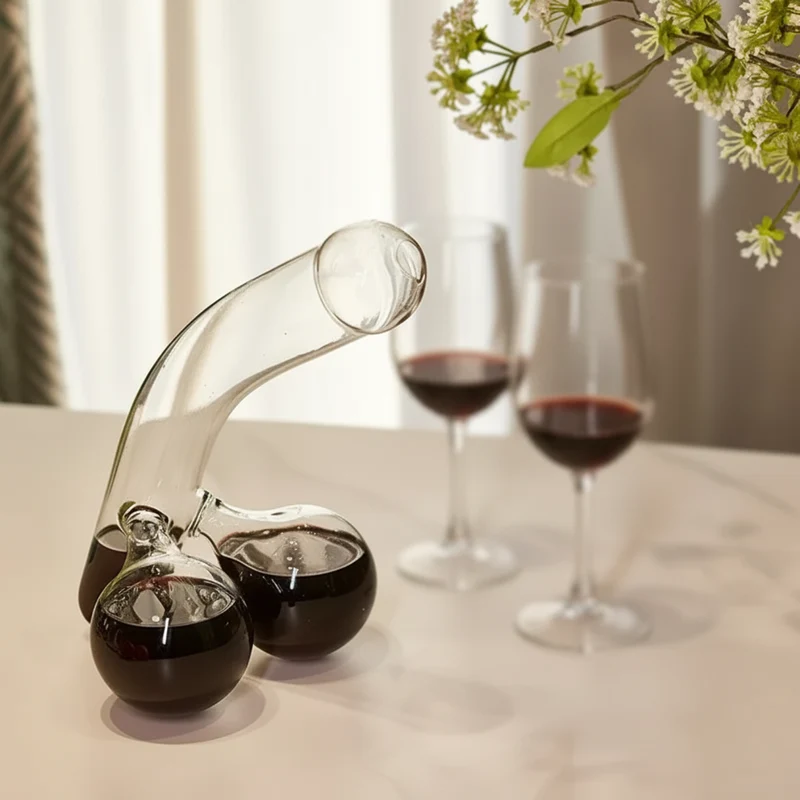Glas dekanter | Elegant design med 650 ml kapacitet | Gennemsigtig