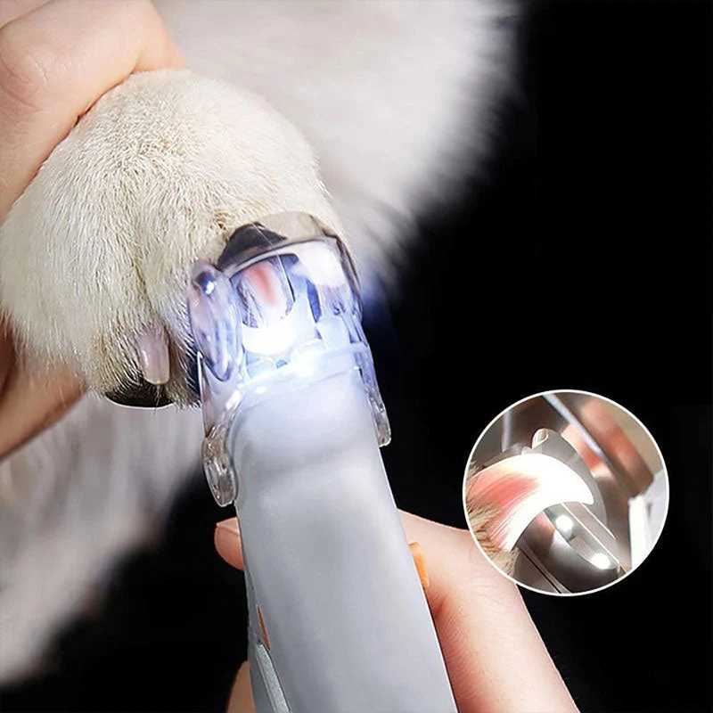 Ergonomisk LED-neglesaks til hunde og katte til præcis pleje