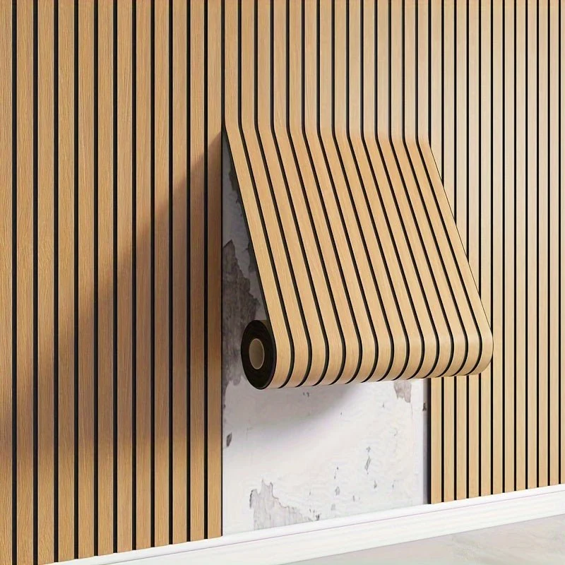 Selvklæbende 3D PVC Vægpaneler med Trælook og Struktur - Hurtig Montering - Ideel til Hjemmefornyelse