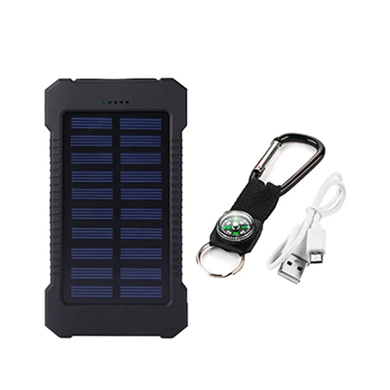 Bærbar Solenergi Powerbank med Trådløs Opladning
