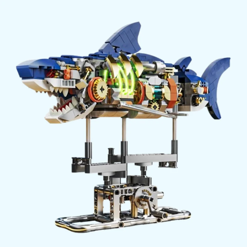 Byg Din Egen Dynamiske Haj – 687 Deler | 24 cm