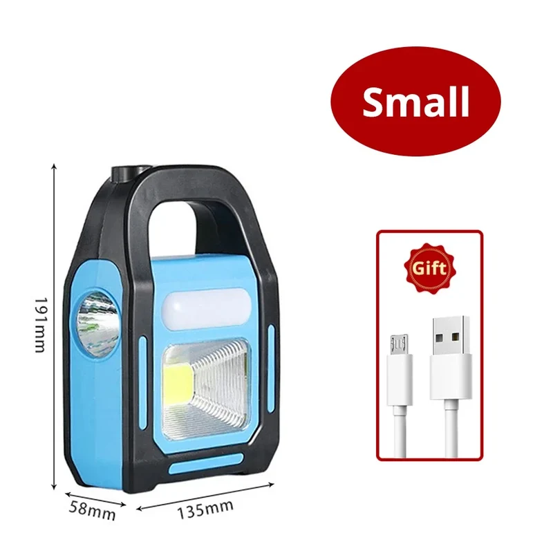 Genopladelig USB campinglanterne med powerbank – Solenergi