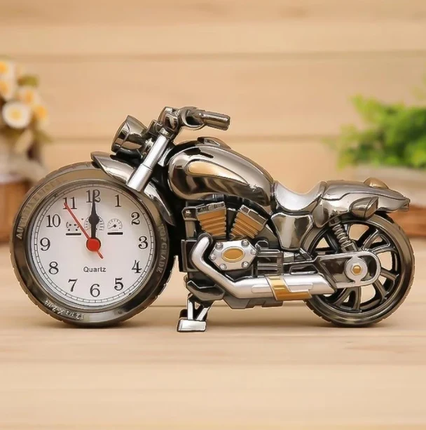 Retro Vækkeur med Motif – Motorcykel Design