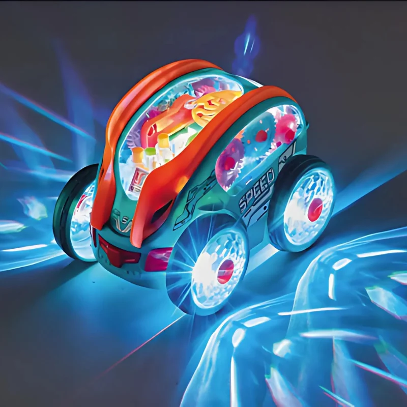 Fantasifuld LED Bil med Musik og Bevægelser – GlimmerDrive