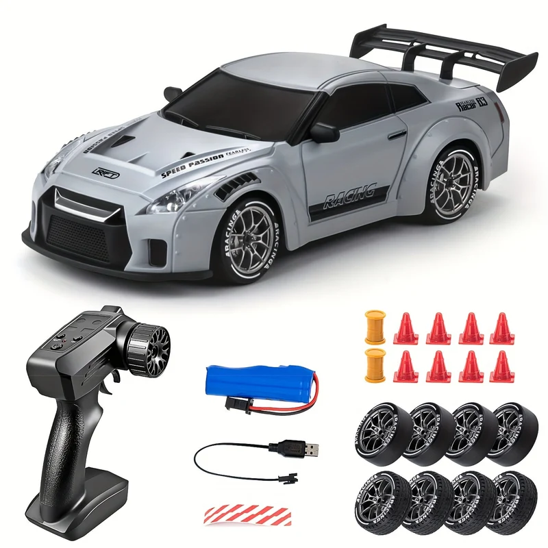 Fartfyldt 1:24 RC Driftbil med LED Lys – Genopladelig 4WD Racer