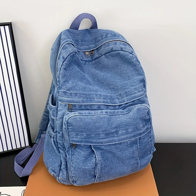 Moderne denim rygsæk – praktisk og stilfuld til hverdag