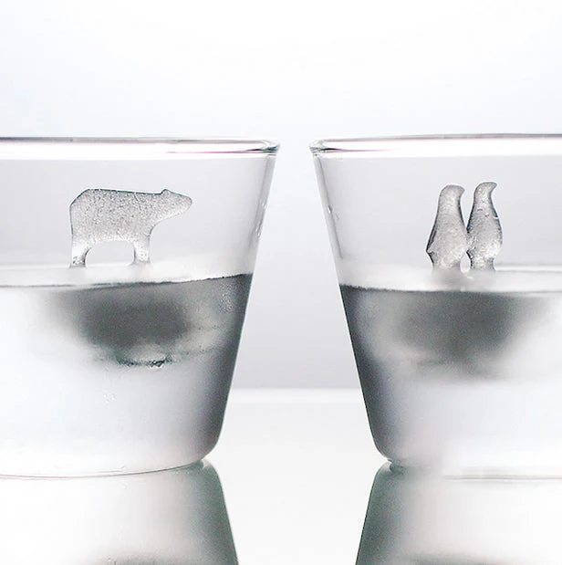 Silikone isforme til is – Sæt med 2, med bjørn og pingviner, til fest, whisky og cocktails