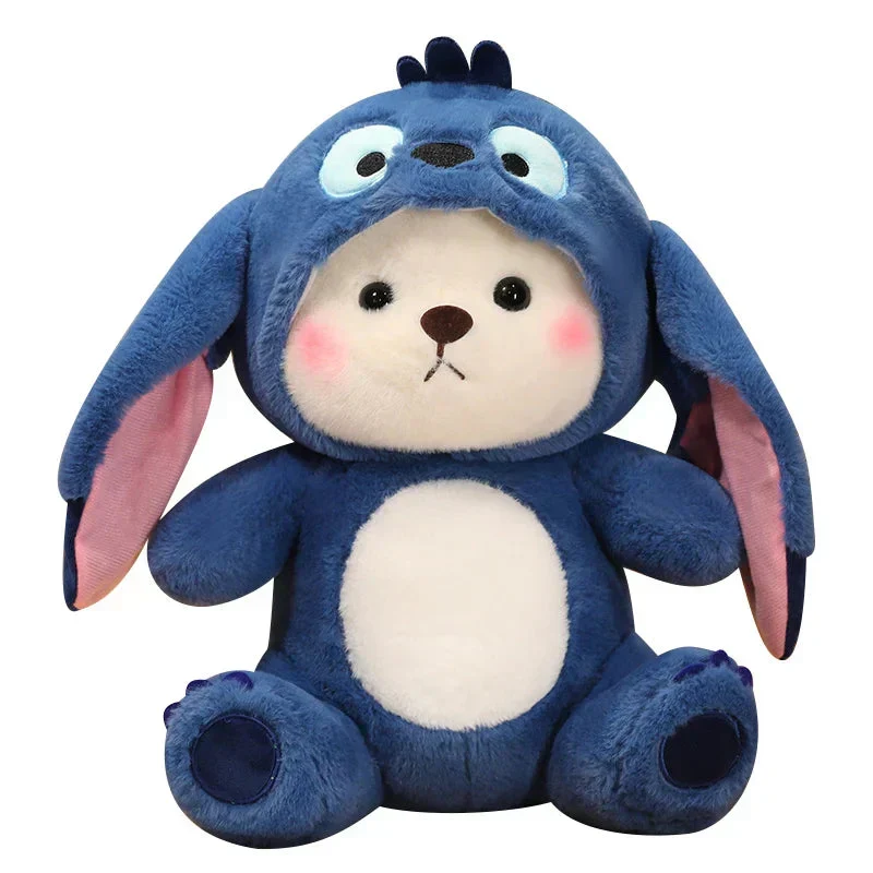 Fuzzy Hvidt Bamse-Dress til Esel - Krammedyr