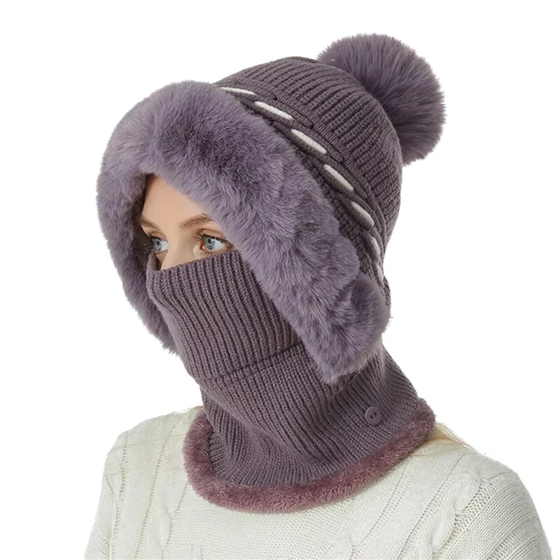 Behagelig og Varm 2-i-1 Fleece Hue og Halstørklæde