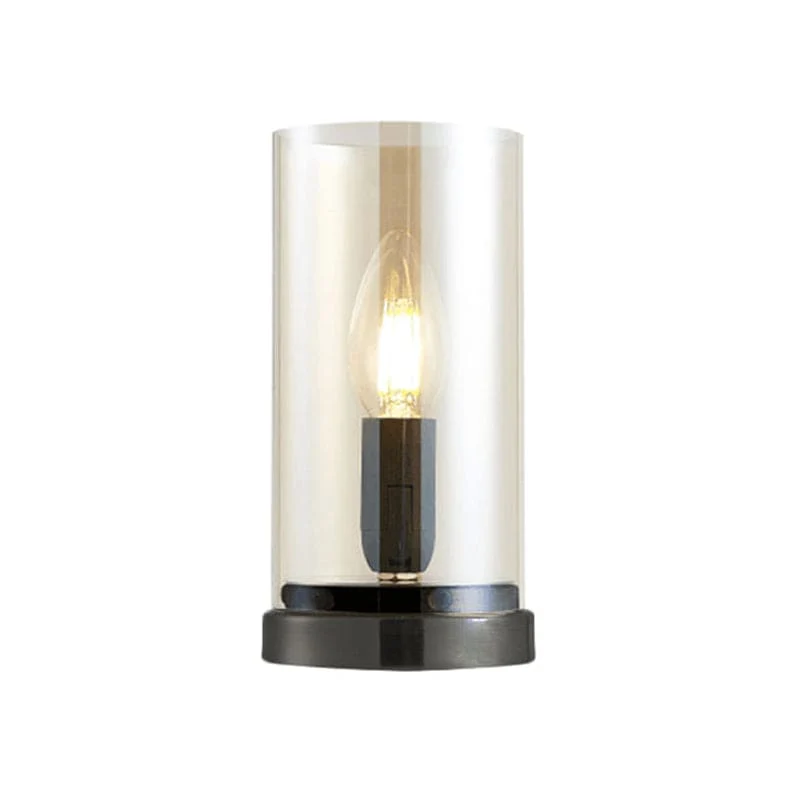 Elegant Bordlampe i Mørkt Glas til Indendørs Brug