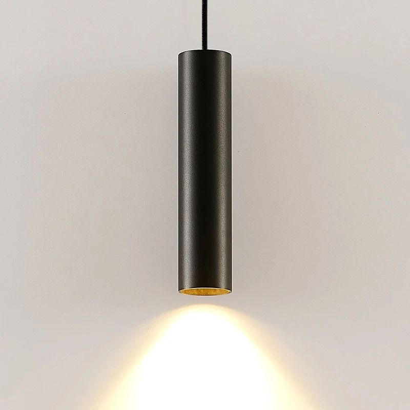 Elegant Sort Aluminium Pendelampe til Køkkenø