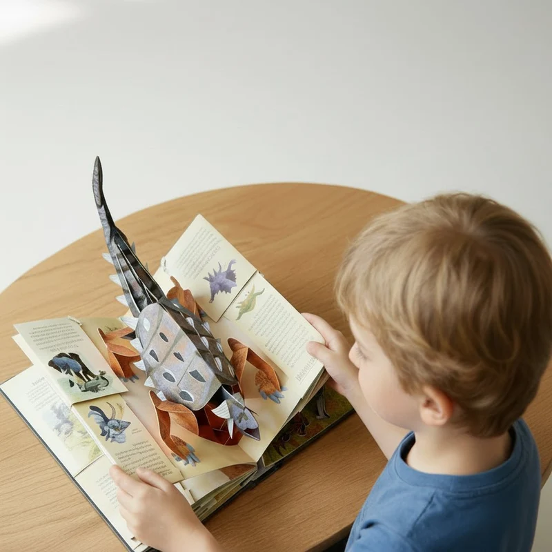 3D Dinosaurbog med Interaktiv Læring for Børn