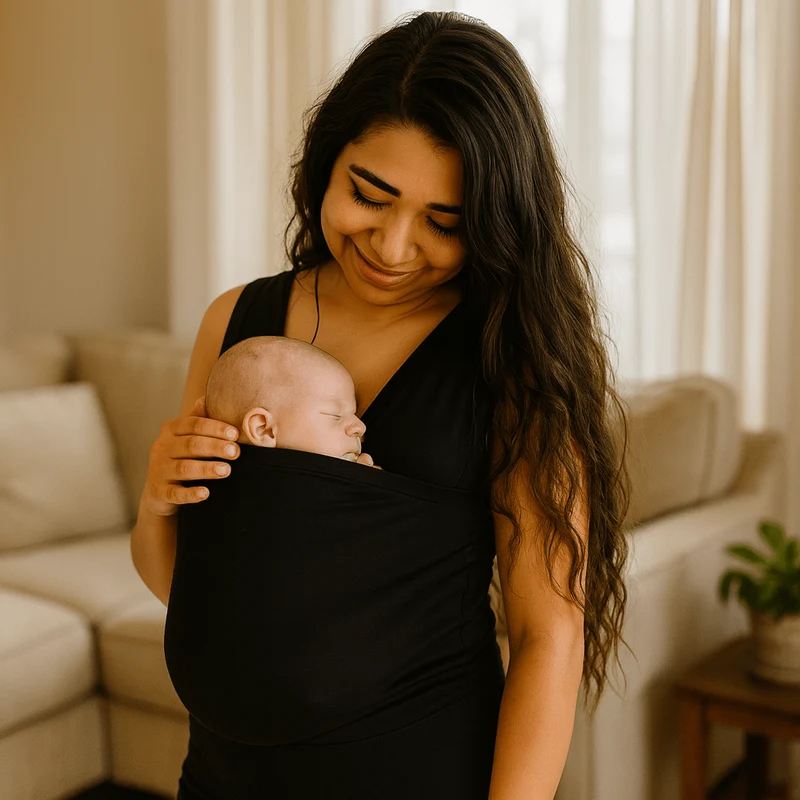 Elastisk Babylift T-shirt – Komfort og Nærhed til Nyfødte