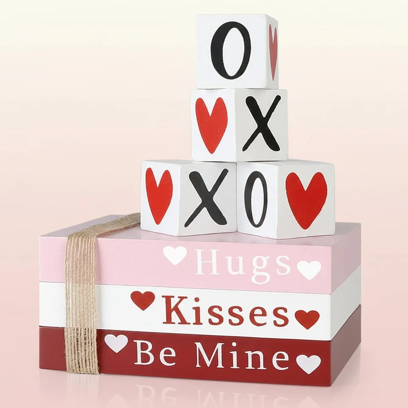 Romantisk Træskilt Sæt til Valentinsdag Dekoration