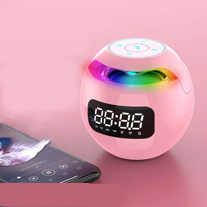 Bluetooth Vækkeur med LED Lys & Kraftfuld Højttaler 2200mAh