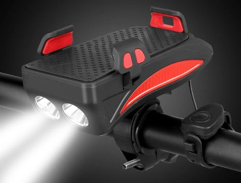 Multifunktionel Cykeltilbehør med Telefonholder & LED Lys