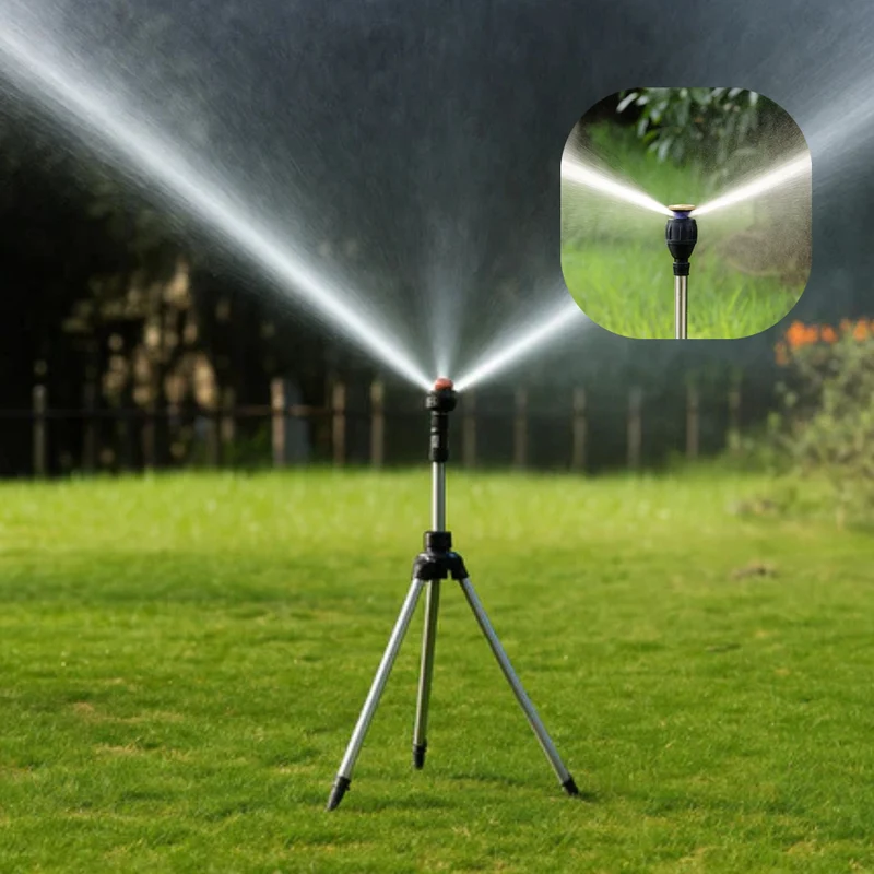 Effektiv Havesprinkler med Justerbar Højde og 360° Dækning