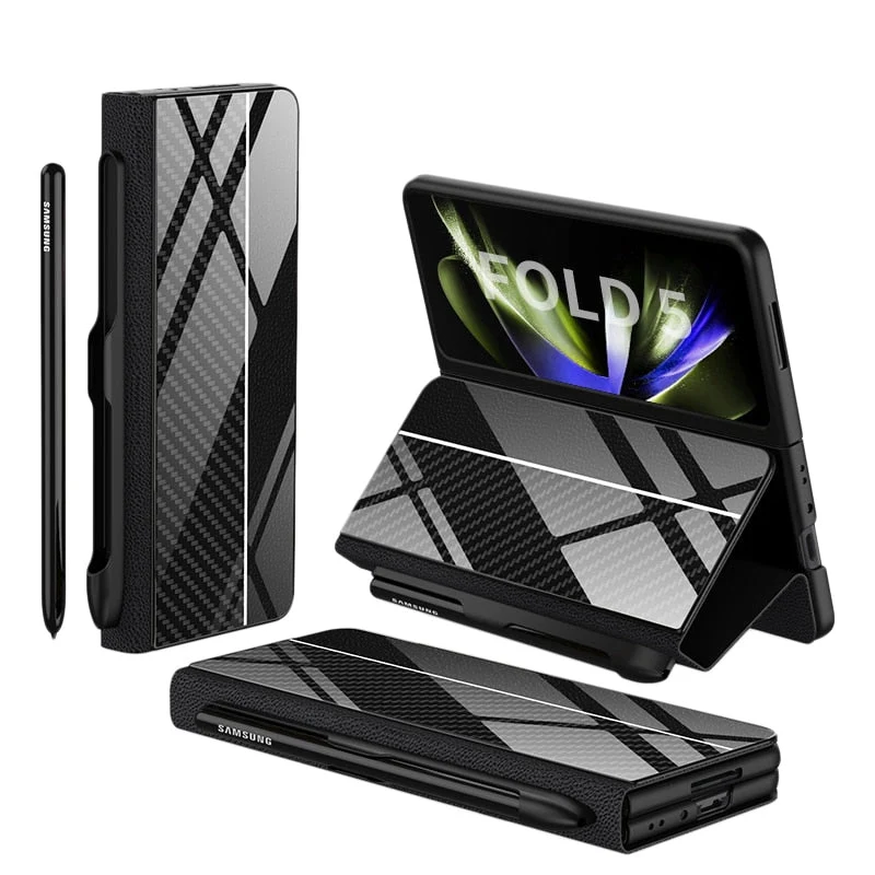 Stødsikker Læderetui til Samsung Galaxy Z Fold 5/4 med Kortholder