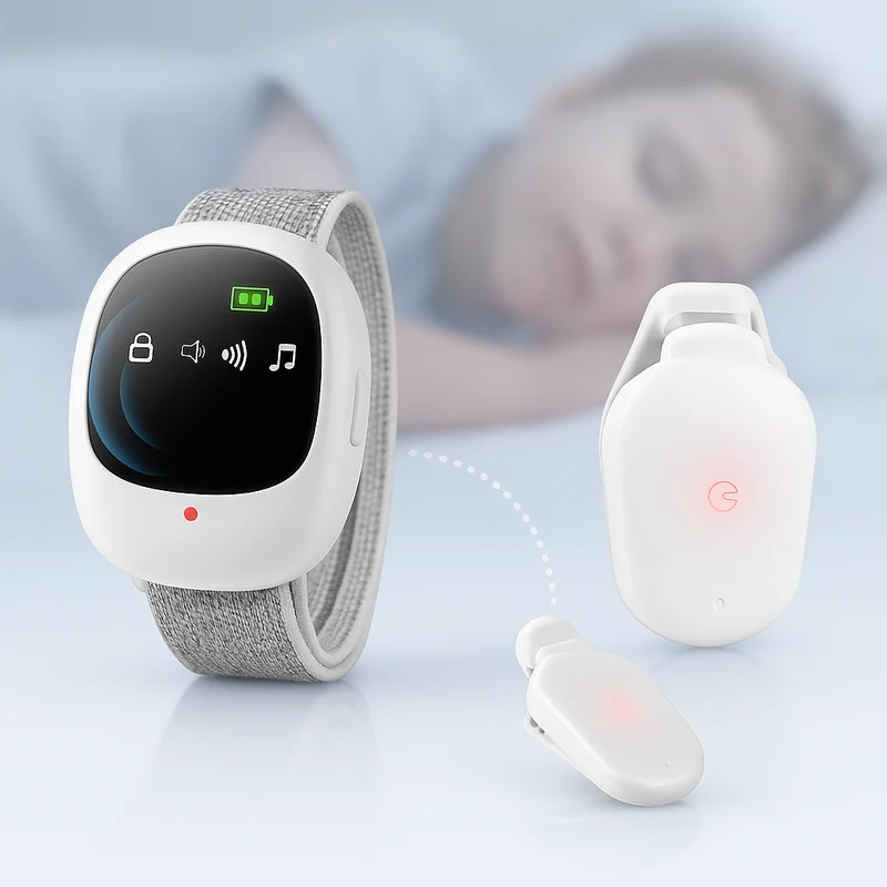 Trådløs Sengevædningsalarm med Vibration og Let Montering