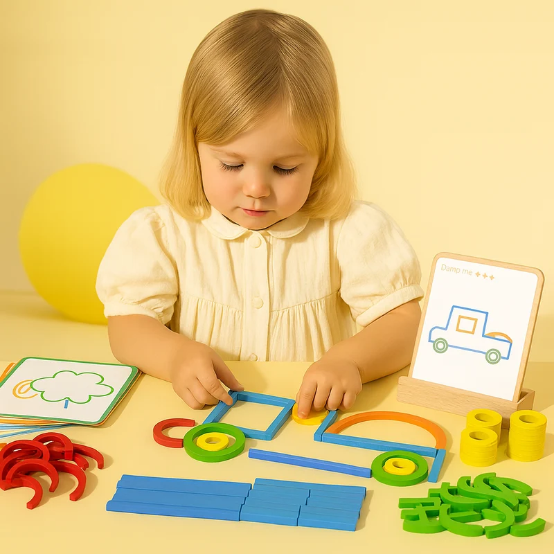 Montessori Læringslegetøj: Stabelringe for Kreativ Udvikling