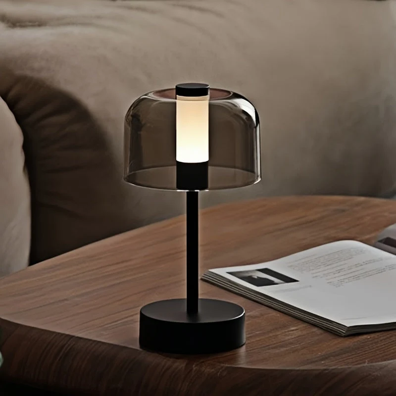 Vintage LED Bordlampe med USB og Justerbar Lysstyrke